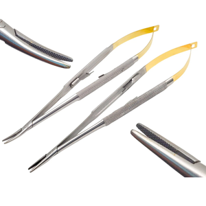 Portaagujas Castroviejo de Alta Calidad de 7 Pulgadas con Puntas de Carburo de Tungsteno, Instrumento Quirúrgico Dental - Product Image 1