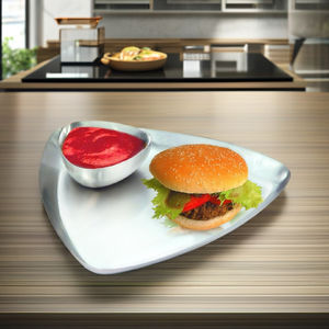 Placa de cargador de acero inoxidable para aperitivos - Product Image 2