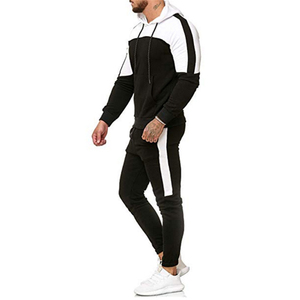 Sudadera con Capucha para Hombre, Azul y Blanco, 100% Algodón, Manga Larga, Bolsillos Laterales, Ropa Deportiva Informal, Transpirable - Product Image 6