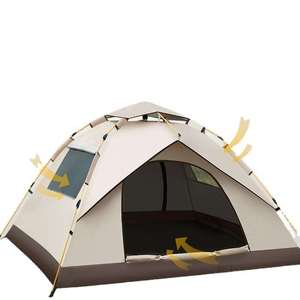 Pergola portable, gazebo d'extérieur, tente automatique pour 3-4 personnes, abri solaire bioclimatique imperméable pour le camping - Product Image 5