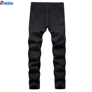 Pantalones Vaqueros para Hombre, de Alta Calidad, Corte Slim Fit, Cintura Media, Pierna Recta, Casuales, de Algodón Transpirable, con Bolsillos - Product Image 6