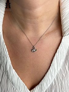 IGI/GIA Certified Diamond Swan <b>Pendant</b> in <b>Solid</b> <b>Gold</b>/Platinum – Custom Fine Jewelry for Retailers - Product Image 2