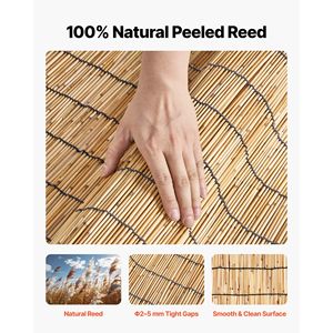 Recinzione in Giunco Naturale 1,2 m x 5 m, Confezione da 2 Rotoli Decorativi per Divisorio da Giardino, Offre Privacy - Product Image 2