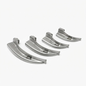 Set de Laringoscopio de 4 Piezas con Cuchillas, Mango y Kit de Fibra Óptica, Instrumento de Cirugía General Manual, Certificado CE Clase I - Product Image 3