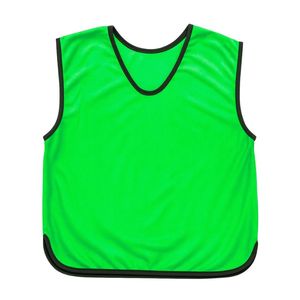 Gilet de sport en maille bleue, col en V, sans manches, respirant, unisexe, jersey adulte, coupe classique, toutes saisons, couleur unie, polyester - Product Image 4