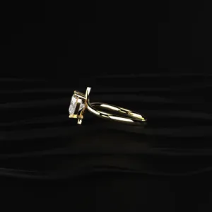 Anillo de Diamantes con Solitario en Forma de Corazón, Anillo Impresionante para Ocasiones Especiales, Color D-E, Claridad VVS-VS, Certificado IGI - Product Image 3