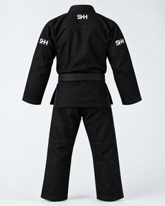 Customizable Black BJJ Gi Set Professional Pearl Weave Jiu Jitsu <b>Jacket</b> with Durable Reinforced Martial Arts Pants - Product Image 2