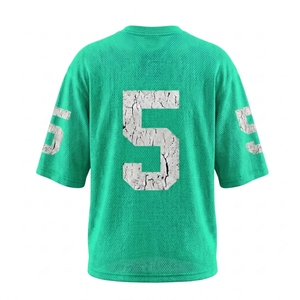 เสื้อฟุตบอลอเมริกันแบบครอปพิมพ์ลายตามสั่งขายส่ง ทันสมัย สำหรับแฟนทีมชาติ ผ้าตาข่าย โพลีเอสเตอร์ 100% สำหรับนักกีฬา - Product Image 4