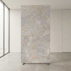 Grey Wood Grain Sintered Stone Porcelain Slabs 1600x3200mm 20mm Polished Glazed Acid-Resistant Antibacterial for Gym & Hall - Product Image 2