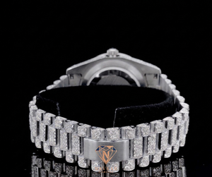 Montre de luxe la plus vendue en argent 925 sertie de diamants Moissanite VVS pour cadeau d'anniversaire et bijoux de soirée en promotion - Product Image 4