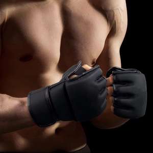 Gants de sparring MMA pour enfants, équipement de protection pour l'entraînement de boxe, gants de sparring sans doigts en PVC respirant et absorbant l'humidité - Product Image 5