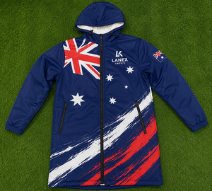 Chaqueta Parka Larga Personalizada con la Bandera Australiana, Impermeable, Cortavientos, con Capucha y Forro Polar, para Cambiarse en la Playa y Deportes al Aire Libre - Product Image 6
