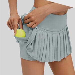 Faldas de tenis plisadas deportivas personalizadas para mujer, las más vendidas, con pantalones cortos, cintura natural, ecológicas, transpirables para deportes, acolchadas - Product Image 4