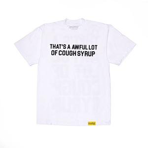 เสื้อยืดลายพิมพ์น้ำเชื่อมแก้ไอ "That's A Awful Lot Of Cough Syrup" ด้านหน้าและด้านหลัง คุณภาพสูง ผ้าฝ้าย 100% คอกลม สวมใส่สบาย - Product Image 3