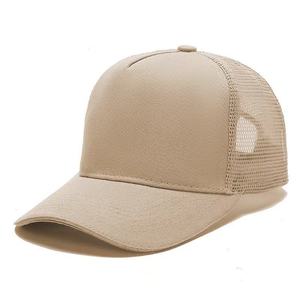 Unisex Mesh Trucker Hat 5-Panel Adjustable Breathable Outdoor Cap Spring Summer Casual Style Beige 3D Embroidery Rhinestone - Product Image 1