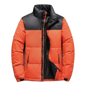 Haute qualité hommes hiver blanc canard veste col montant court décontracté manteau chaud bouffant veste solide motif épaissir pour homme - Product Image 1