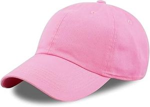 Gorra de Béisbol Unisex Rosa, 6 Paneles, Algodón, Ajustable, Color Sólido, Casual, para Adultos, Primavera/Verano - Product Image 2