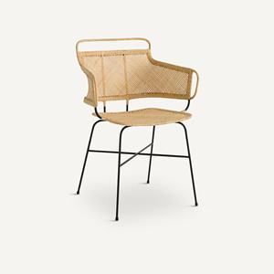 Silla de Ratán Tejido para Exteriores, Venta al por Mayor, con Estructura de Hierro, Silla de Jardín para Patio con Cojín Impermeable - Product Image 4