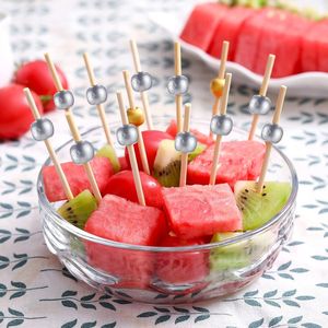 Stuzzicadenti in bambù da 4,7 pollici, 200 pezzi, per antipasti, bevande, dessert, spiedini per salumi e formaggi, ideali per l'ospitalità - Product Image 2