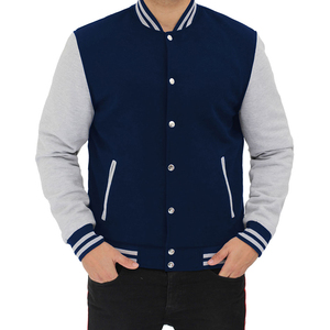 Varsity <b>Jacket</b> Embroidered Men's Varsity Letterman <b>Jackets</b> With <b>leather</b> Sleeve - Product Image 1