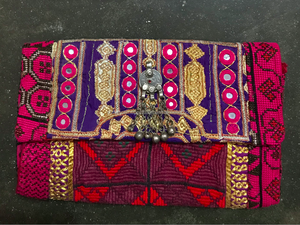 <b>Vintage</b> Handmade Tribal <b>Bag</b> with Banjara Embroidery & Patchwork Ethnic Evening <b>Clutch</b> - Product Image 5