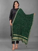 Dupatta en soie indienne Bandhani Chex