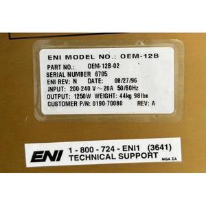 เครื่องกำเนิดพลังงาน RF รุ่น ENI OEM-12B - อุปกรณ์และอะไหล่เซมิคอนดักเตอร์ระดับโลกที่เชื่อถือได้ - Product Image 3
