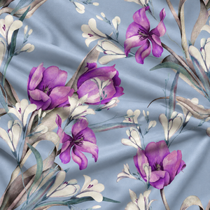 Floral Printed Cotton Combed Soft Satin <b>Fabric</b> 54/55 Inch Medium <b>Weight</b> Woven Sofa Cover for Women & Girls - Product Image 5