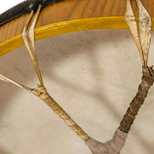 Large Shamanic <b>Drum</b> With Wooden Frame And Natural Goat Skin Traditional Frame <b>Drum</b> For Ceremony Yoga And Energy Healing - Product Image 5