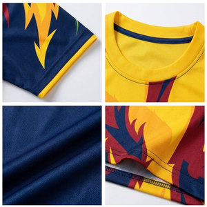 Ensemble de maillot de football sublimé pour homme avec imprimé aigle, short et maillot en polyester respirant, coupe athlétique, tenue d'équipe - Product Image 6
