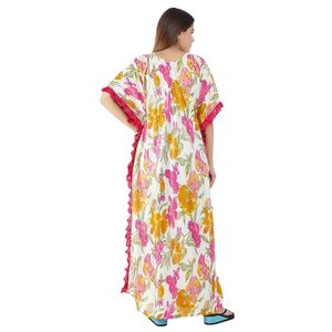 Robe de nuit longue en satin à fleurs Onekbhalo pour femmes - Product Image 1