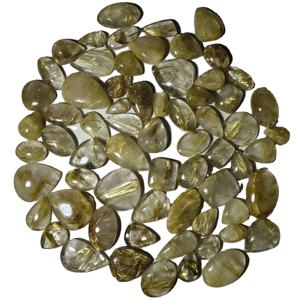ควอตซ์รูไทล์สีทองธรรมชาติขายส่ง คุณภาพสูง พลอยหลวม รับรองโดยผู้ตรวจสอบอิสระ รูปทรงคละ ขนาด 20-45 มม. น้ำหนัก 8-12 กรัม - Product Image 5
