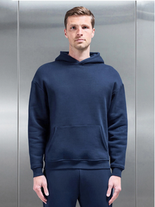Ensemble de survêtement d'hiver pour homme avec capuche, respirant, en polyester et coton, sweat-shirt et pantalon de jogging à cordon de serrage 2026 - Product Image 2