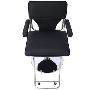 Sillón de Peluquería con Elegante Estructura de Acero Inoxidable y Bomba Hidráulica de Alta Resistencia, Silla de Barbería Moderna para Lavado de Cabello - Product Image 5