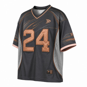 Custom Retro Football Jersey Streetwear 260g Heavyweight Breathable Boxy Fit Short Knitted T-Shirt Vintage American Oversized - Product Image 3