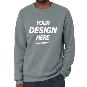 Modèle de sweat-shirt à col rond uni pour homme, à personnaliser avec impression graphique numérique - Product Image 4