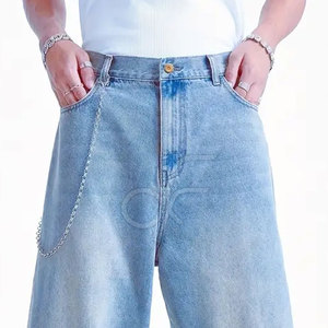 กางเกงยีนส์ทรงแบ็กกี้สำหรับผู้ชาย สไตล์ใหม่ สำหรับใช้งานกลางแจ้ง คุณภาพดีที่สุด สีพื้น - Product Image 6