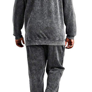 Conjunto de Chándal OEM Streetwear para Hombre, con Logotipo Personalizado, de Tejido Pesado, Lavado Ácido, Estilo Vintage y Efecto Desgastado - Product Image 6