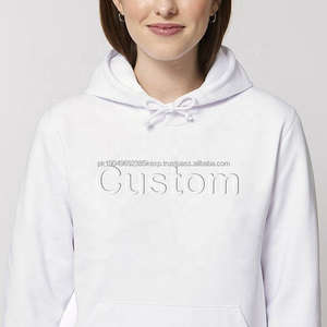 Vente en gros de sweats à capuche avec gaufrage pour femmes sweat-shirt unisexe à col rond en éponge française gaufré 3d personnalisé 100% sweats à capuche en molleton de coton - Product Image 4