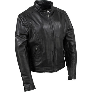 Chaqueta de Motociclista Clásica de Cuero Premium para Mujer, Estilo MC, SAMROZ SPORTS - Product Image 1