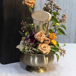 Pot de fleurs vintage en métal avec poignées, style rustique, pour plantes d'intérieur, décoration de bureau - Product Image 4