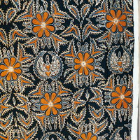 Kain Batik Tulis Katun Buatan Tangan Indonesia dengan Motif Adiluhung Tradisional, Warna Sogan Hitam Coklat Tua, Tekstil Premium