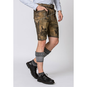 Costume d'Oktoberfest OEM pour hommes, en daim de chèvre bavarois, short en cuir de haute qualité, matière Lederhosen allemande, solide et écologique - Product Image 5