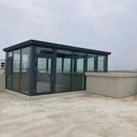 Casa Prefabricada Moderna de Aluminio y Vidrio, Impermeable y Personalizable, para Uso Residencial en Exteriores, Patio, Jardín, Terraza