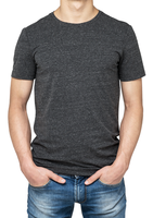 T-shirt pour homme à col rond en coton 100%, style formel, coupe classique, manches courtes, tissu respirant et écologique 180g
