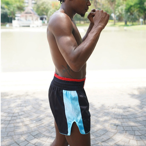 Pantalones Cortos de Muay Thai de Buena Calidad, Color Negro, para Entrenamiento, Fitness, Lucha, MMA, Mauy Thai, Kickboxing, Precio Económico - Product Image 6