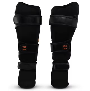 Protections de tibias Muay Thai avec protection des pieds et des genoux, protège-tibias légers pour le kickboxing MMA - Product Image 4