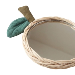 Decorative Round Rattan Mirror Children Furniture Nursery Room Handmade Wicker Decor Best Quality Cheap Price - Product Image 2