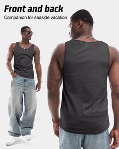 เสื้อกล้ามออกกำลังกายผู้ชายลายกราฟิกทรงหลวม ขายส่ง - Product Image 4