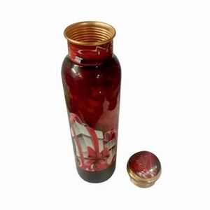 Red Copper Water Bottle Gift Box Design Gold Lid Eco-Friendly Outdoor Portable Travel <b>Drinkware</b> Novelty Style-Indian Home Crafts - Product Image 3